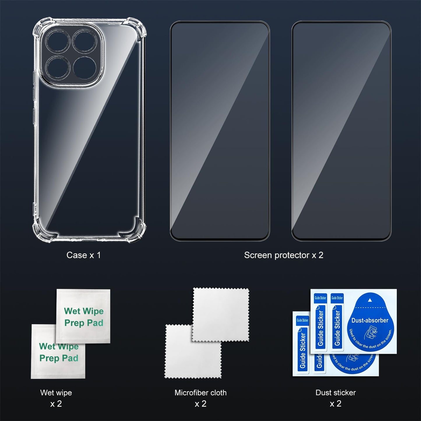 Tentoki Crystal Clear Protection Kit for Xiaomi 15T - Case + 2 HD Glass