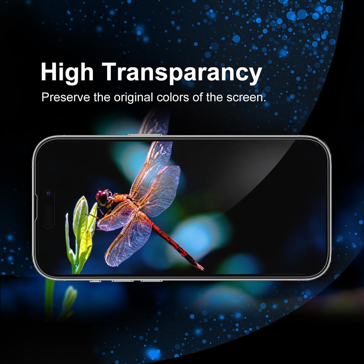 Tentoki Flash Fit Classic HD Clear Glass for iPhone 14 Pro Max - 2 Pack