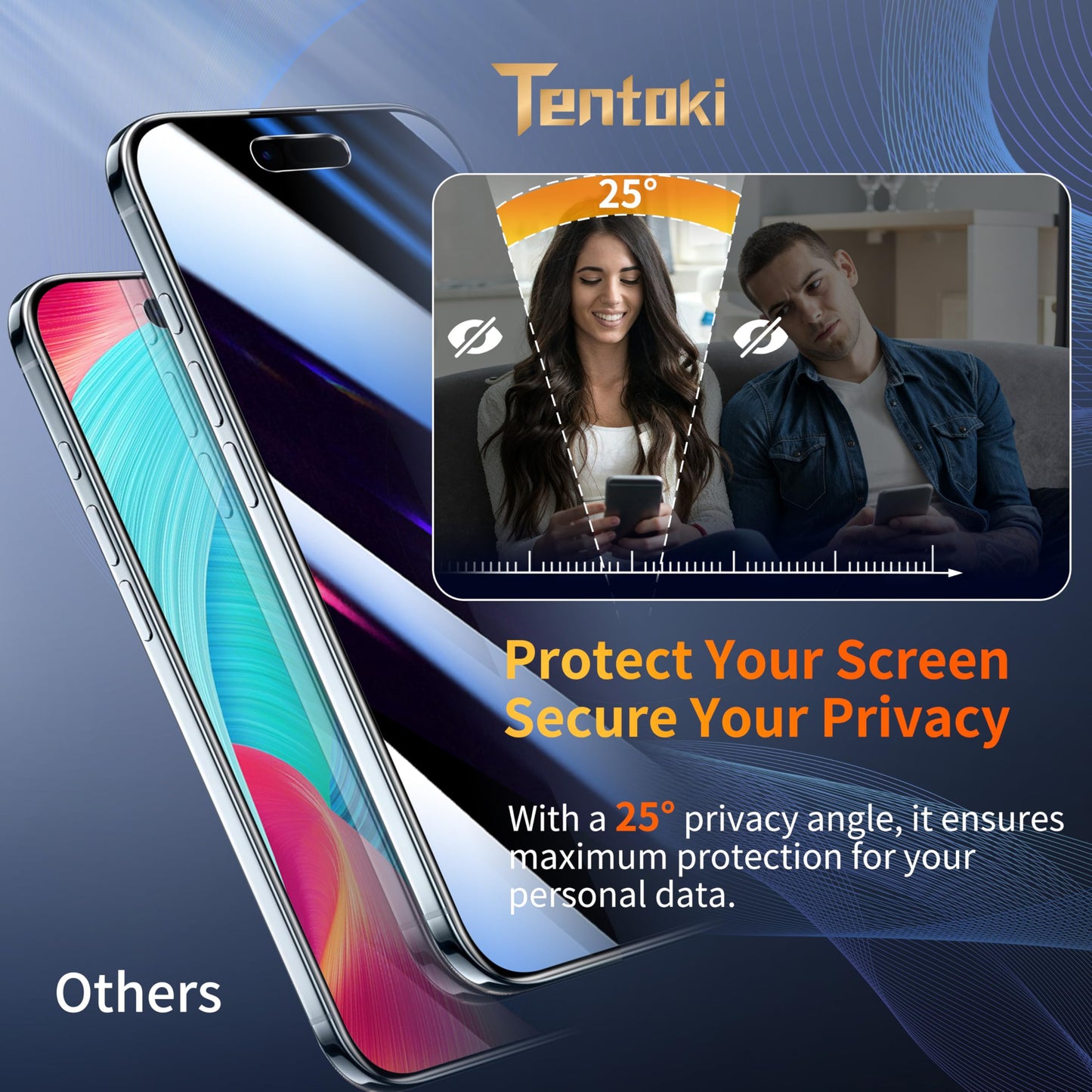Tentoki Flash Fit Pro Privacy Glass for iPhone 17 Air - 2 Pack