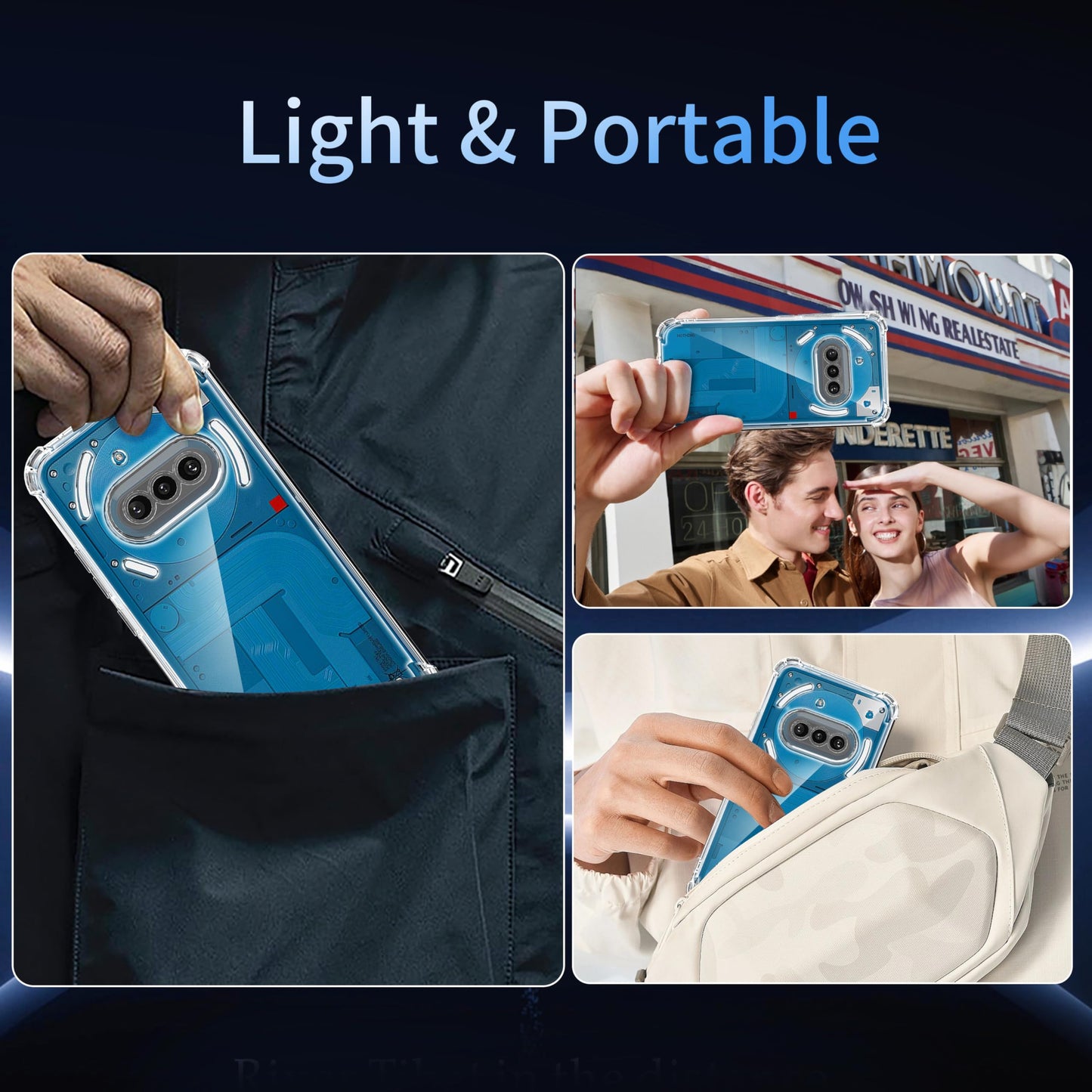 Tentoki Crystal Clear Case for Nothing Phone 3A