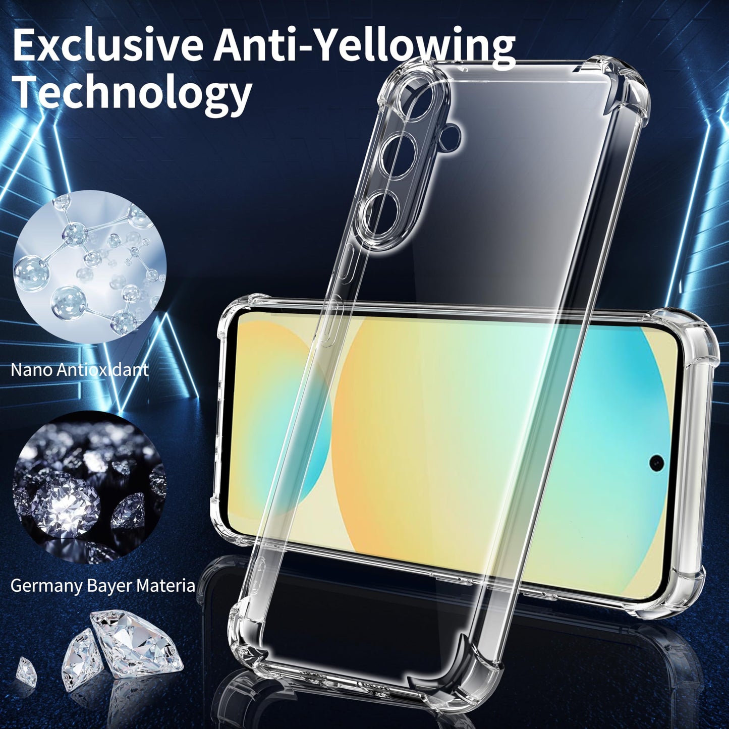 Tentoki Crystal Clear Case for Samsung Galaxy S24 FE