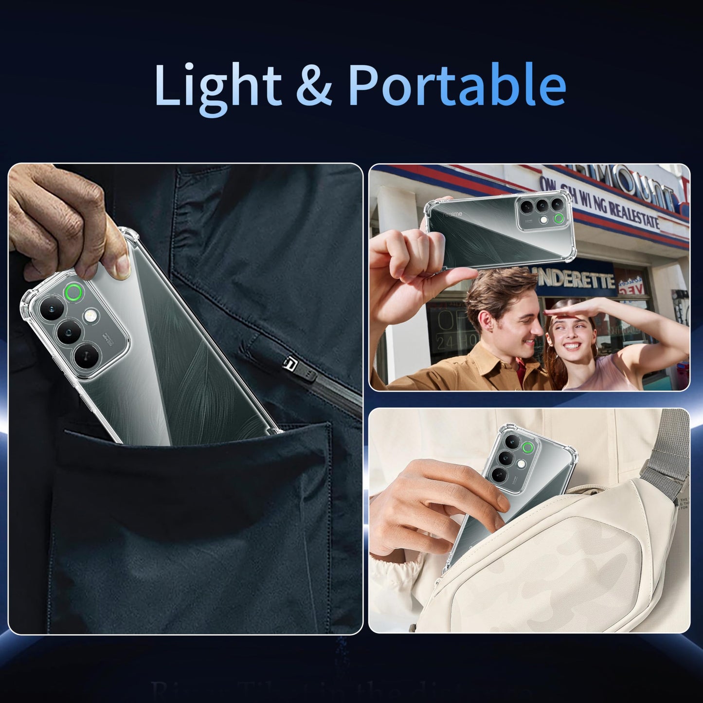 Tentoki Crystal Clear Case for Realme C85 Pro