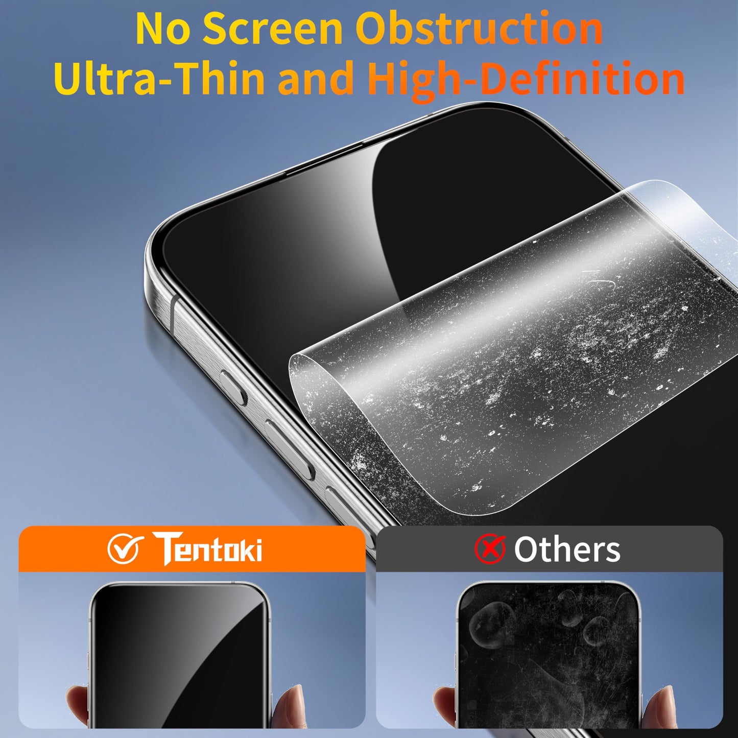 Tentoki Flash Fit Pro HD Clear Glass for iPhone 14 Pro Max - 2 Pack