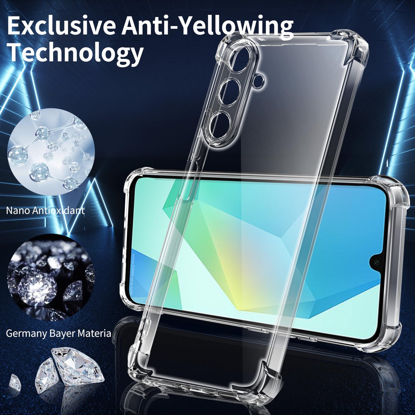 Tentoki Crystal Clear Case for Samsung Galaxy A16 5G