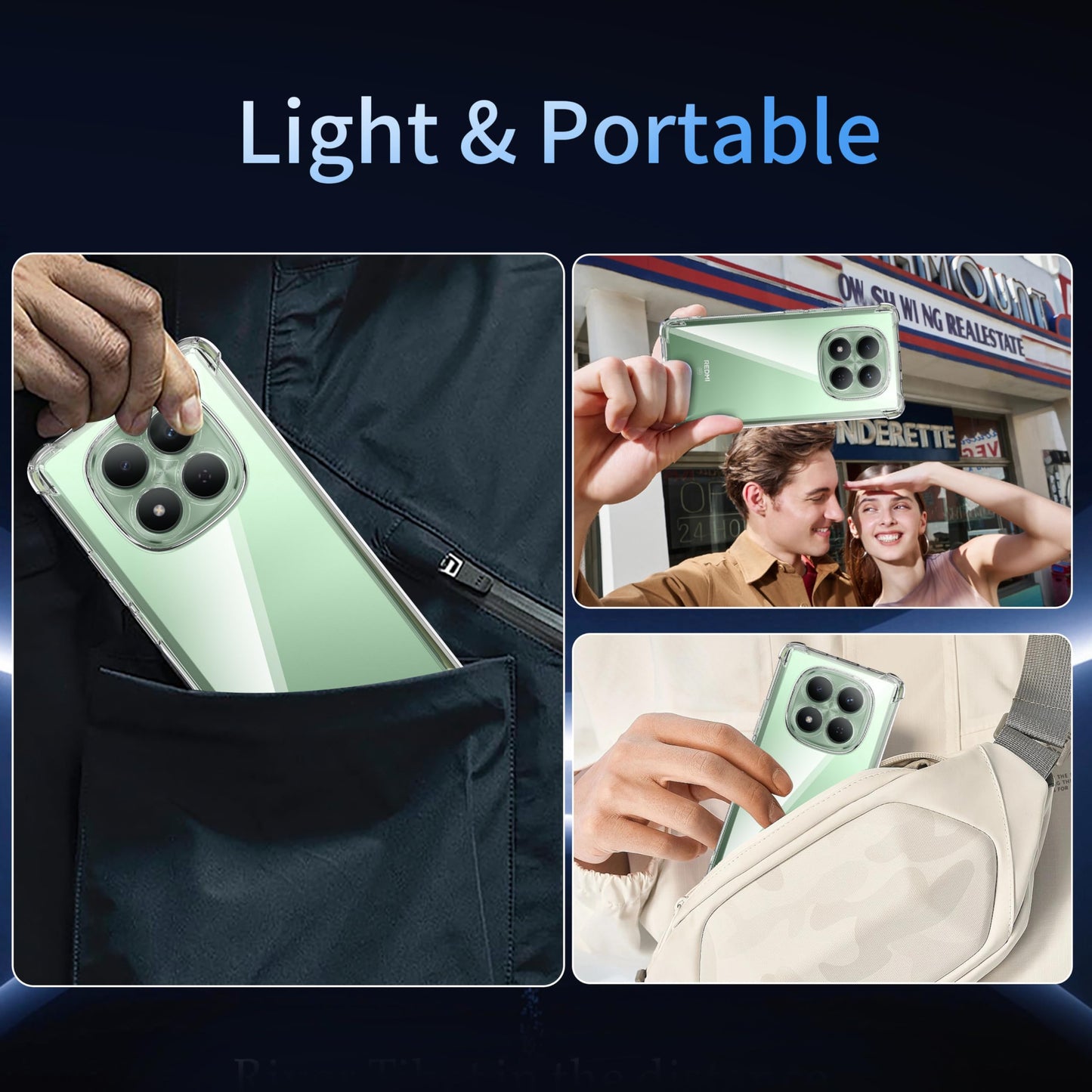 Tentoki Crystal Clear Case for Xiaomi Redmi Note 15 4G 国外版