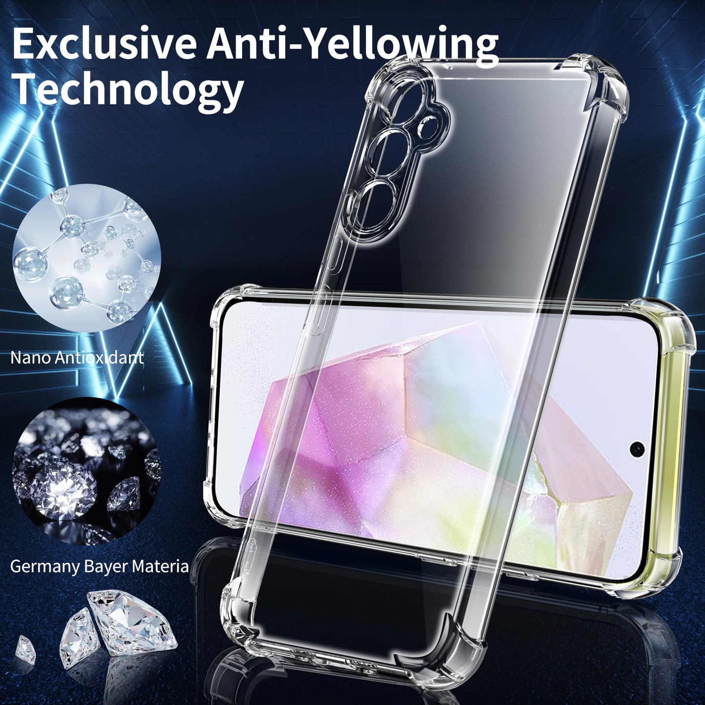 Tentoki Crystal Clear Case for Samsung Galaxy A35 5G