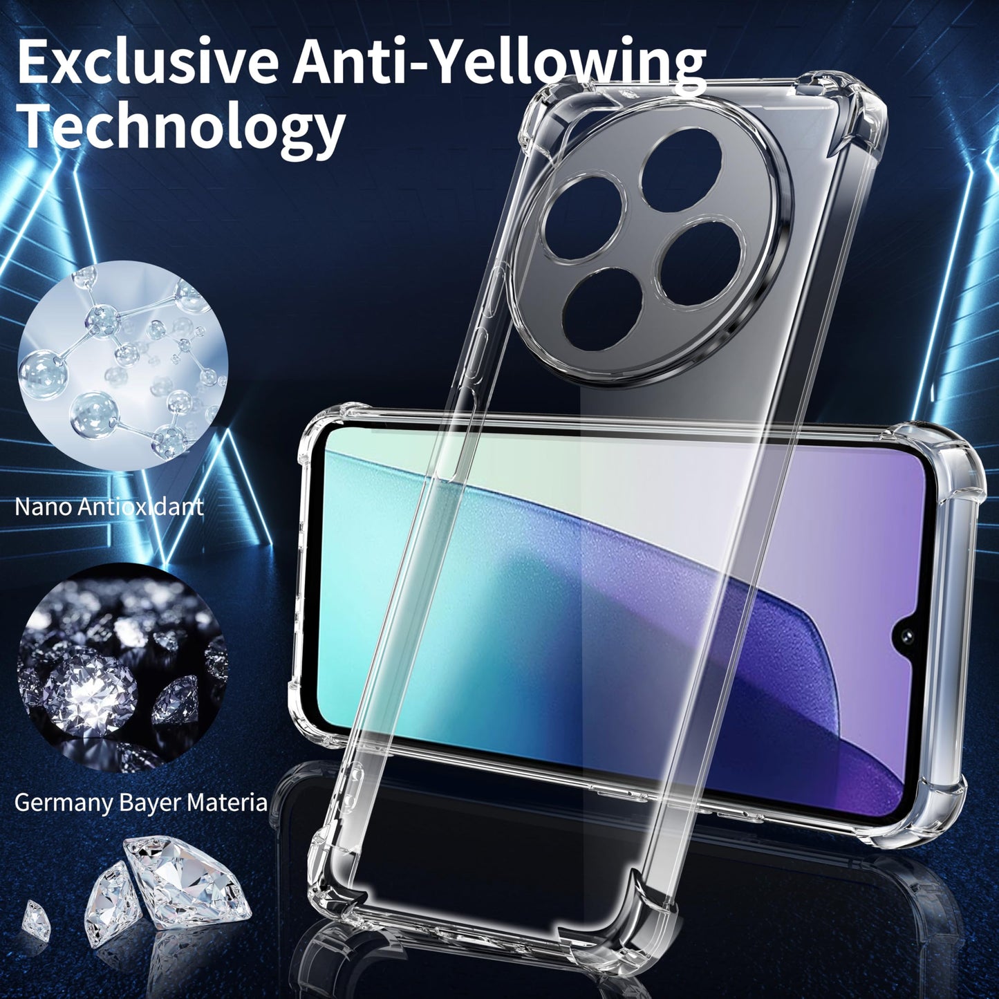 Tentoki Crystal Clear Case for Xiaomi Redmi 14c 4G / 5G