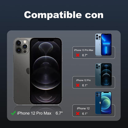 Tentoki Crystal Clear Protection Kit for iPhone 12 Pro Max - Case + 2 HD Glass