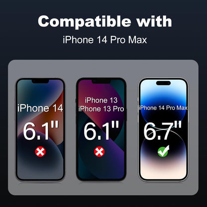 Tentoki Flash Fit Classic HD Clear Glass for iPhone 14 Pro Max - 2 Pack