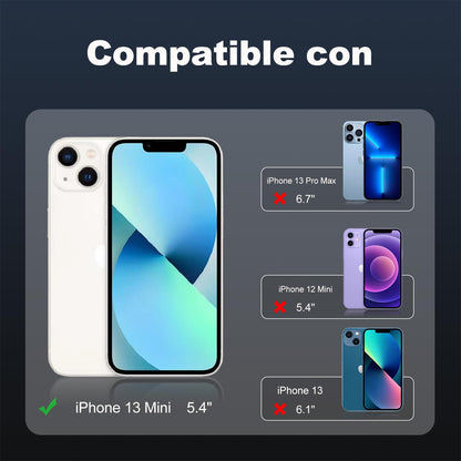 Tentoki Crystal Clear Protection Kit for iPhone 13 Mini - Case + 2 HD Glass