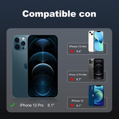 Tentoki Crystal Clear Protection Kit for iPhone 12 Pro - Case + 2 HD Glass