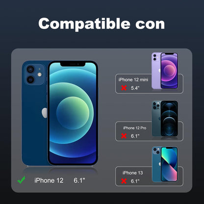 Tentoki Crystal Clear Protection Kit for iPhone 12 - Case + 2 HD Glass