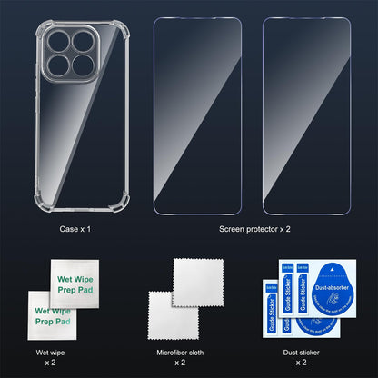 Tentoki Crystal Clear Protection Kit for Xiaomi 17 - Case + 2 HD Glass