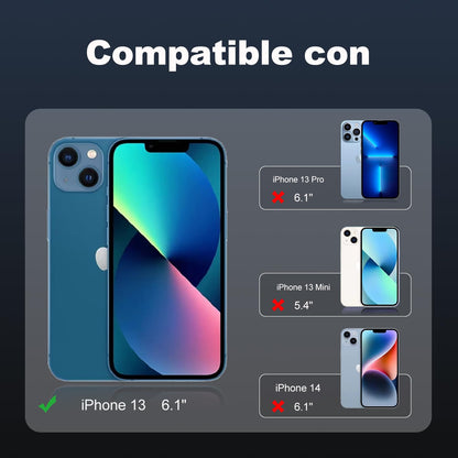 Tentoki Crystal Clear Protection Kit for iPhone 13 - Case + 2 HD Glass