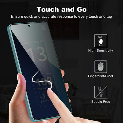 Tentoki Privacy Glass Screen Protector for Xiaomi Redmi Note 13 / 13 Pro 5G / 4G - 2 Pack