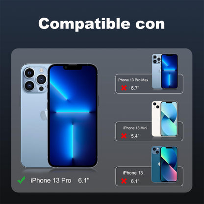 Tentoki Crystal Clear Protection Kit for iPhone 13 Pro - Case + 2 HD Glass