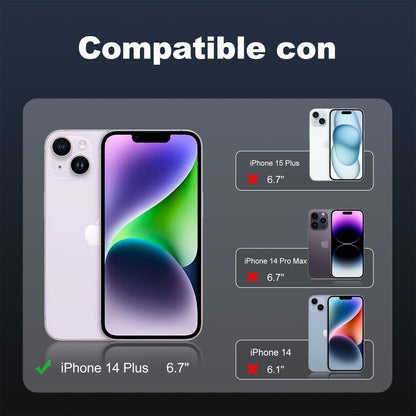 Tentoki Crystal Clear Protection Kit for iPhone 14 Plus - Case + 2 HD Glass