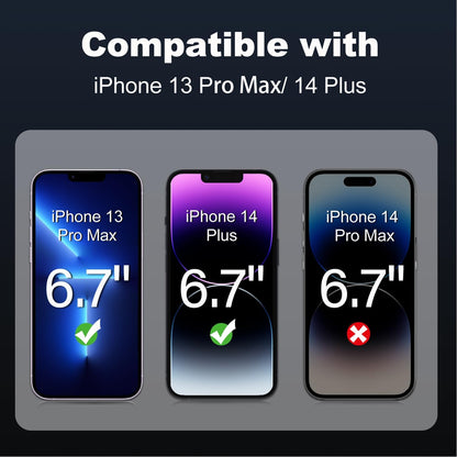 Tentoki Flash Fit Classic HD Clear Glass for iPhone 13 Pro Max / iPhone 14 Plus - 2 Pack