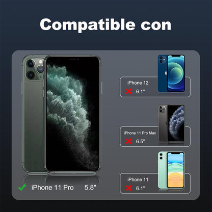 Tentoki Crystal Clear Protection Kit for iPhone 11 Pro - Case + 2 HD Glass