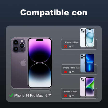 Tentoki Crystal Clear Protection Kit for iPhone 14 Pro Max - Case + 2 HD Glass