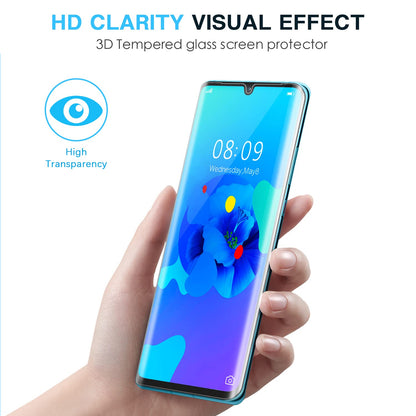 Tentoki Curved Glass Screen Protector for Huawei P30 Pro - 2 Pack