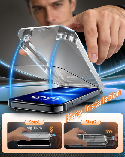 Tentoki Flash Fit Pro Premium HD Clear Glass for iPhone 13 / 13 Pro / 14 - 2 Pack