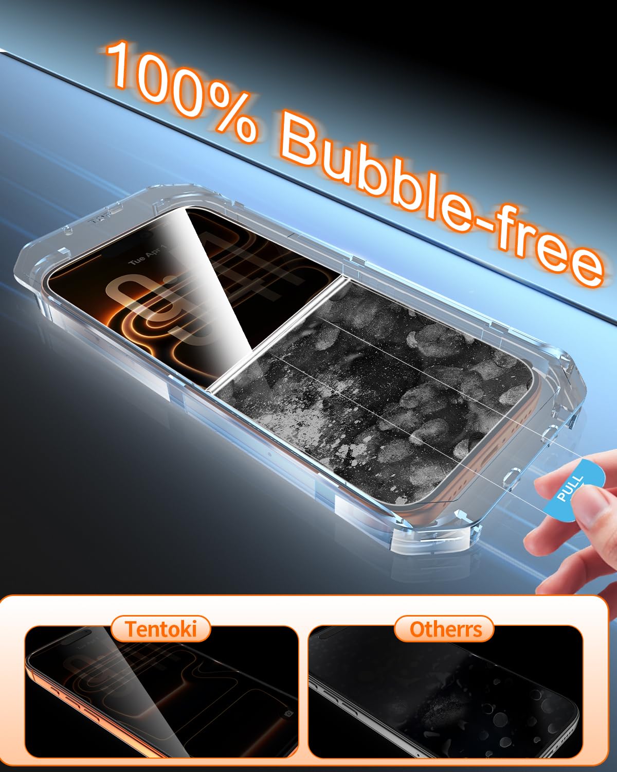 Tentoki Flash Fit Pro Premium Privacy Glass for iPhone 17 Pro - 2 Pack