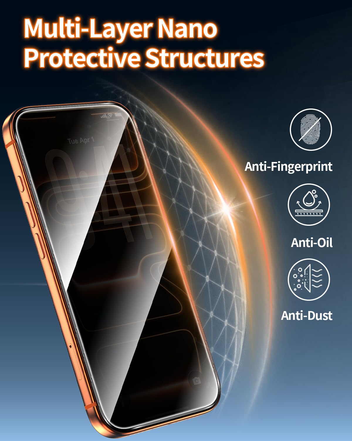 Tentoki Flash Fit Pro Premium Privacy Glass for iPhone 17 Pro - 2 Pack