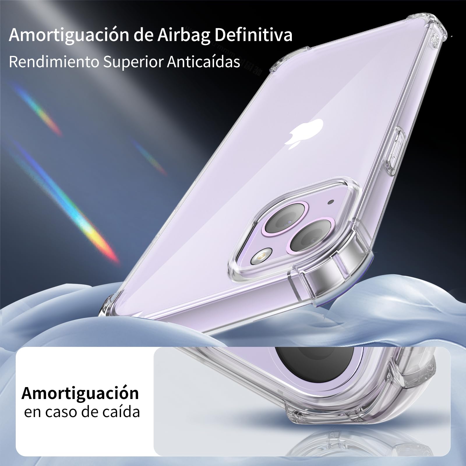 Tentoki Crystal Clear Protection Kit for iPhone 14 Plus - Case + 2 HD Glass