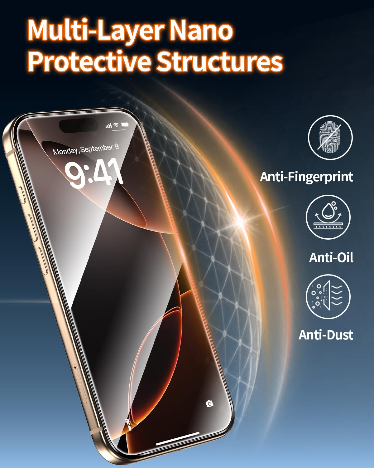 Tentoki Flash Fit Pro Premium HD Clear Glass for iPhone 16 Pro / iPhone 17 - 2 Pack