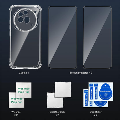 Tentoki Crystal Clear Protection Kit for Nothing Phone 3A Pro - Case + 2 HD Glass