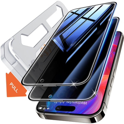 Tentoki Flash Fit Classic Privacy Glass for iPhone 15 Pro Max - 2 Pack