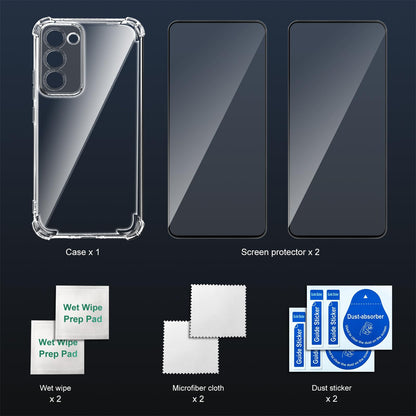 Tentoki Crystal Clear Protection Kit for Oppo A5 - Case + 2 HD Glass