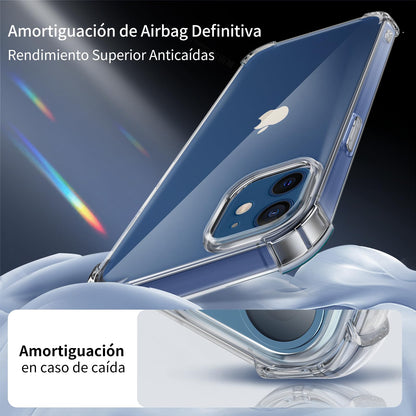 Tentoki Crystal Clear Protection Kit for iPhone 12 - Case + 2 HD Glass