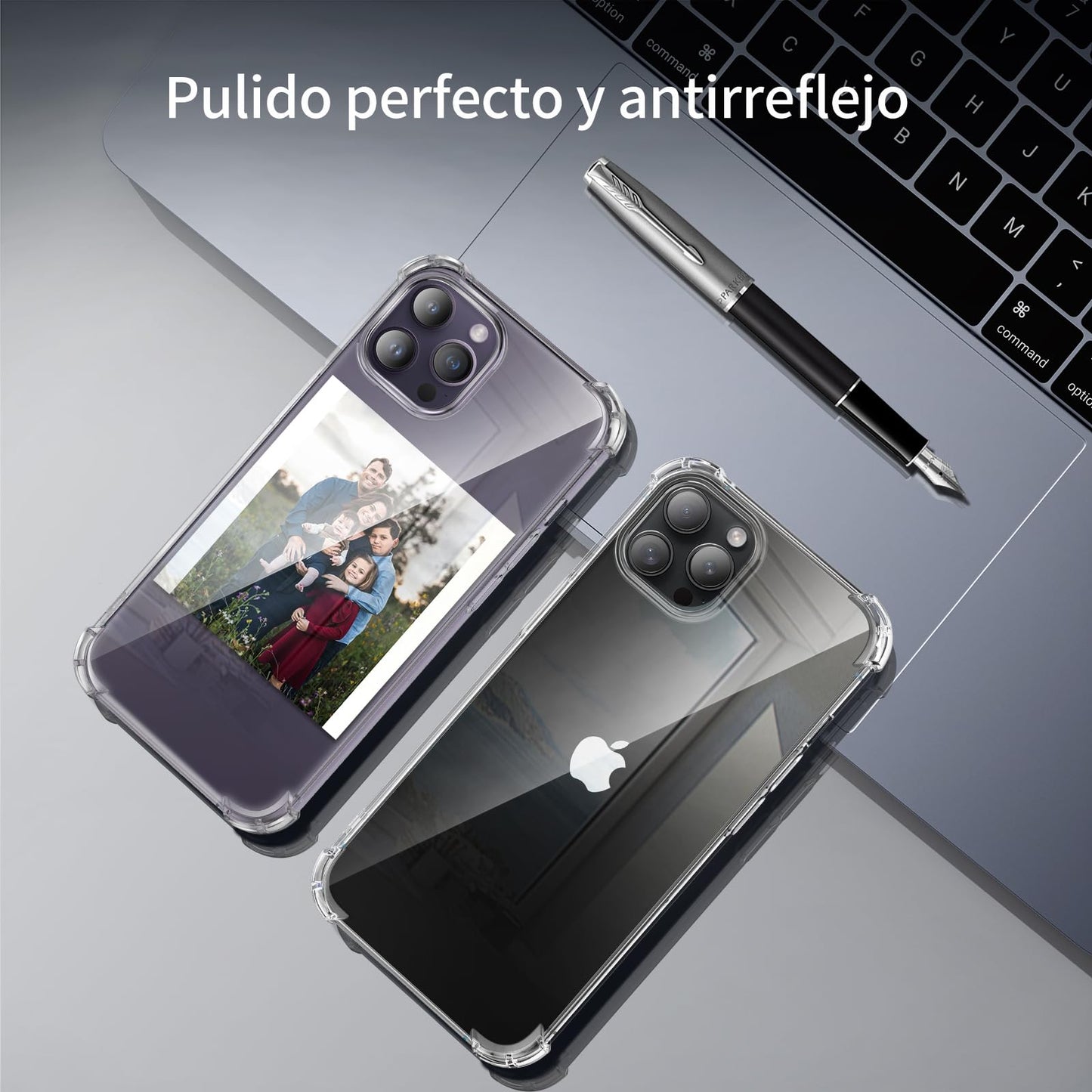 Tentoki Crystal Clear Protection Kit for iPhone 14 Pro Max - Case + 2 HD Glass