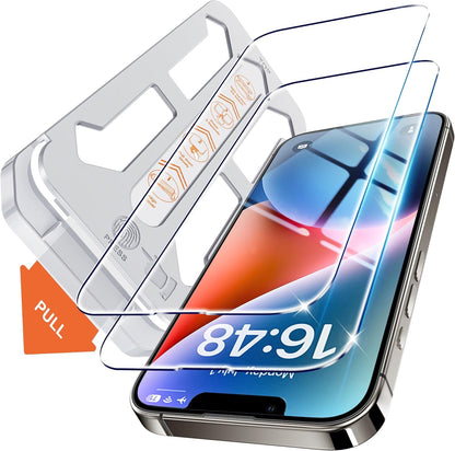 Tentoki Flash Fit Classic HD Clear Glass for iPhone 13 / 13 Pro / 14 - 2 Pack
