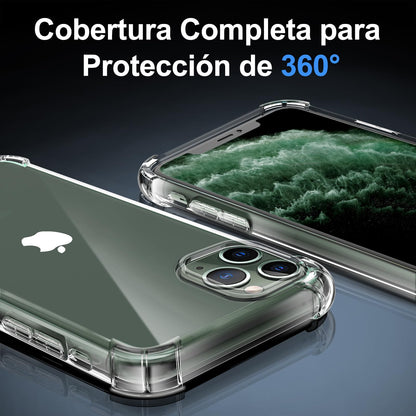 Tentoki Crystal Clear Protection Kit for iPhone 11 Pro - Case + 2 HD Glass