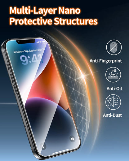 Tentoki Flash Fit Pro Premium HD Clear Glass for iPhone 13 Pro Max / iPhone 14 Plus - 2 Pack