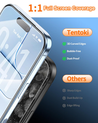 Tentoki Flash Fit Pro Premium HD Clear Glass for iPhone 17 Air - 2 Pack