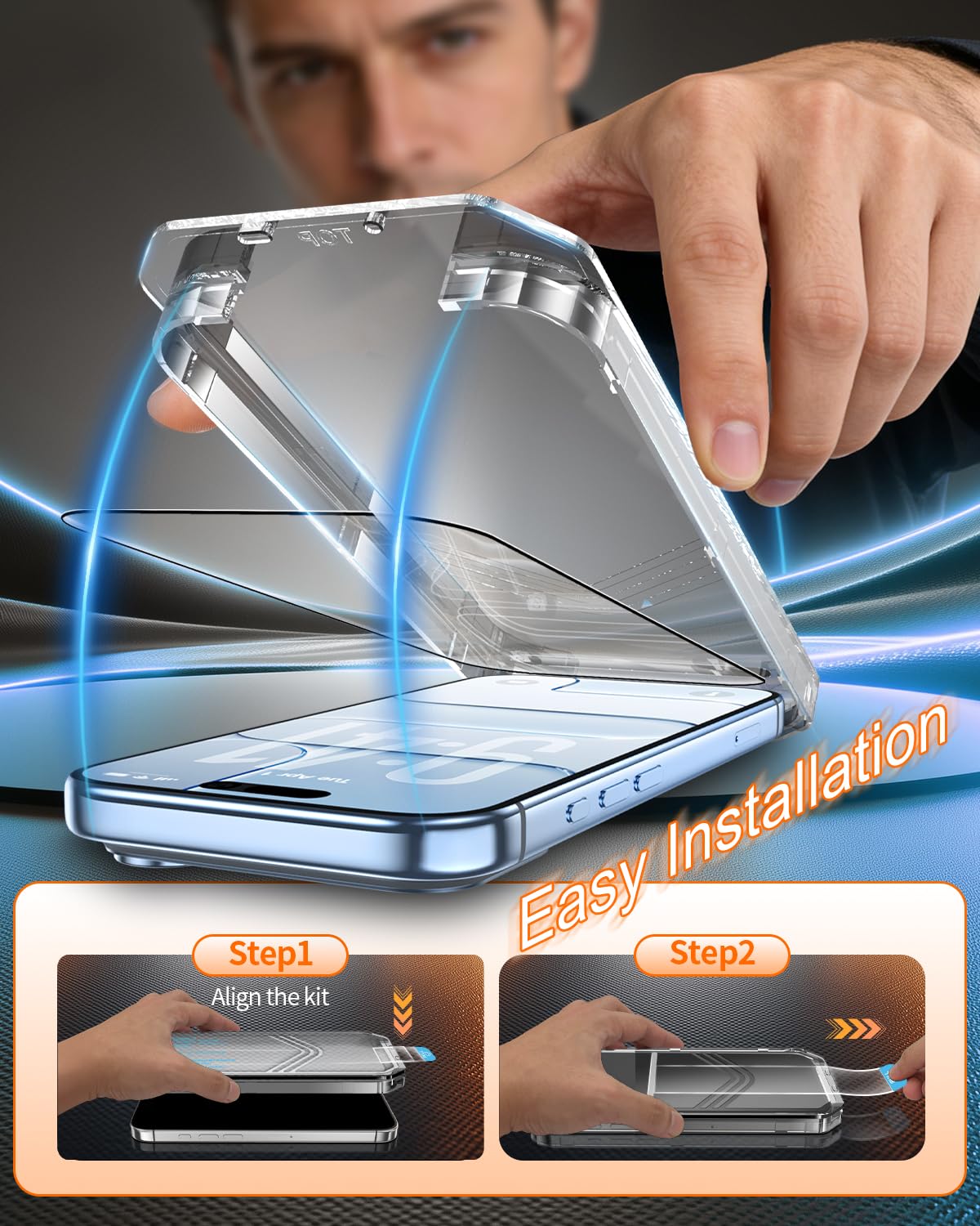 Tentoki Flash Fit Pro Premium HD Clear Glass for iPhone 17 Air - 2 Pack