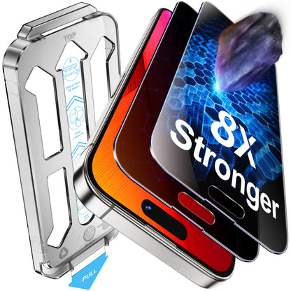 Tentoki Flash Fit Pro Privacy Glass for iPhone 14 Pro Max - 2 Pack