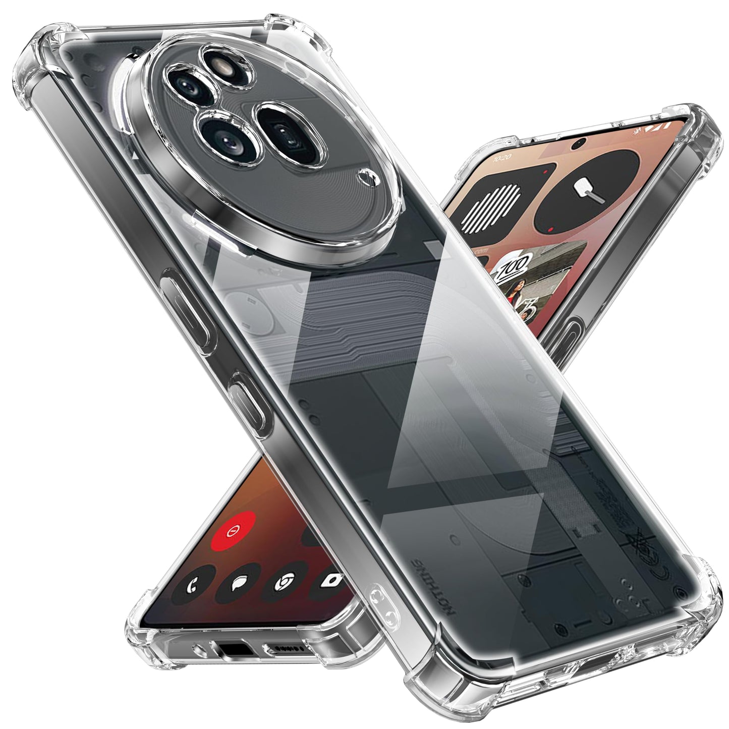 Tentoki Crystal Clear Case for Nothing Phone 3A Pro