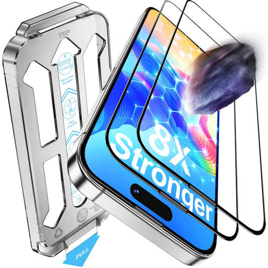 Tentoki Flash Fit Pro HD Clear Glass for iPhone 15 / 16 - 2 Pack
