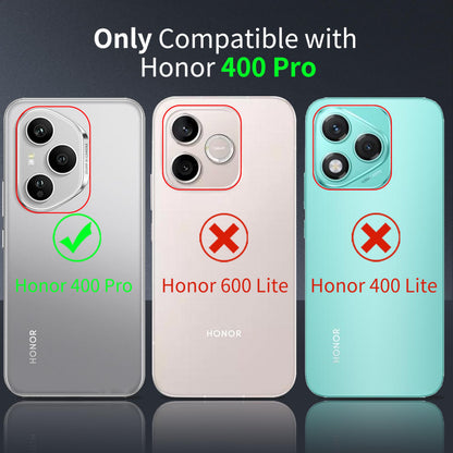 Tentoki Crystal Clear Protection Kit for Honor 400 Pro 国外版 - Case + 2 HD Glass