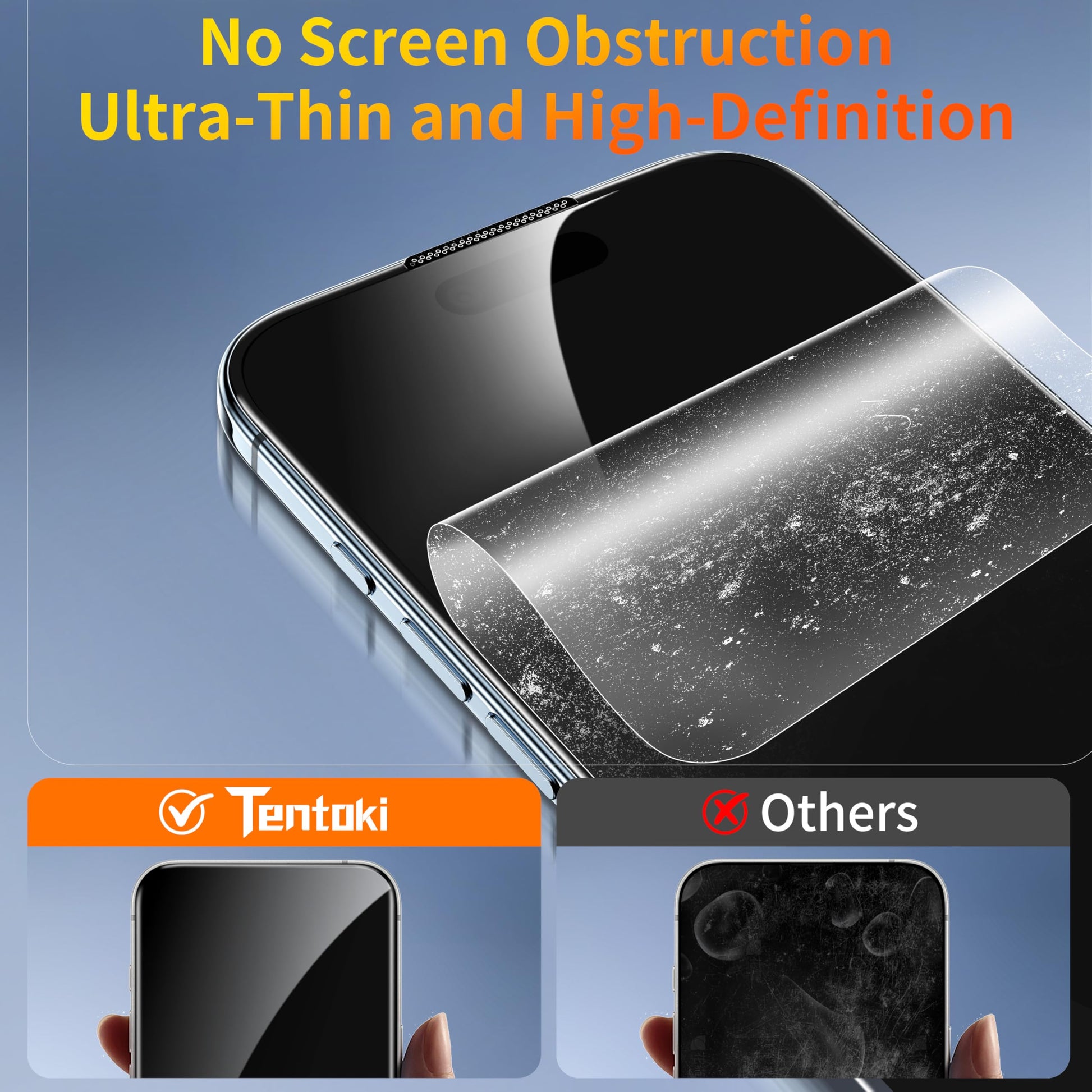 Tentoki Flash Fit Pro Privacy Glass for iPhone 17 Air - 2 Pack