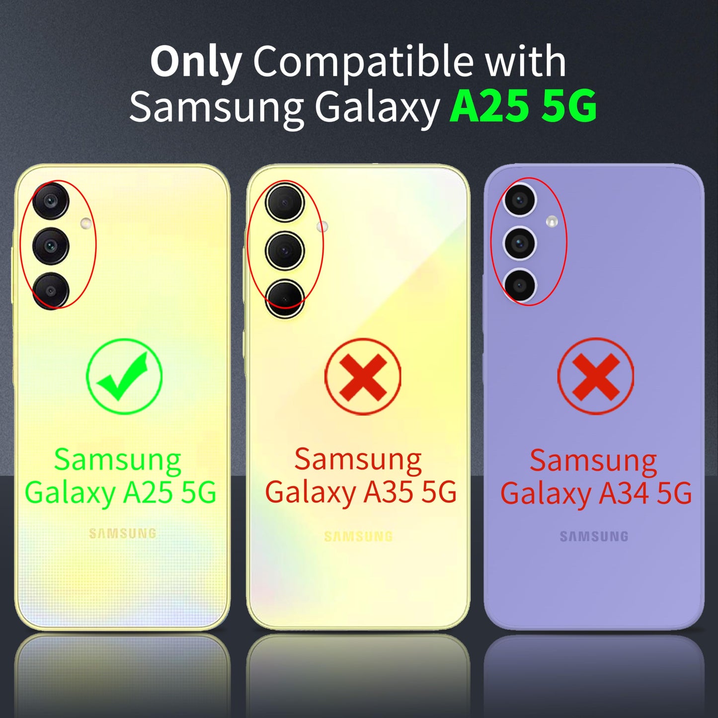 Tentoki Crystal Clear Case for Samsung Galaxy A25 5G