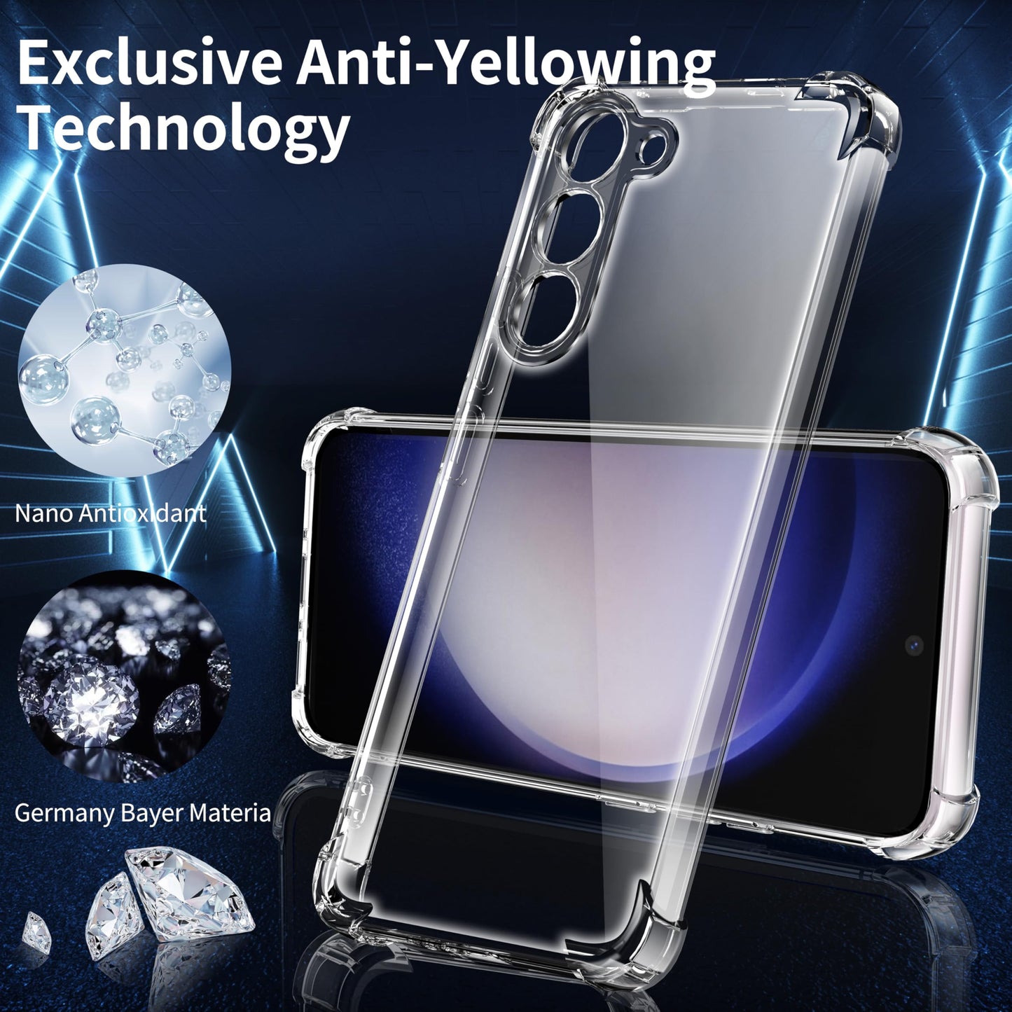 Tentoki Crystal Clear Case for Samsung Galaxy S23 5G