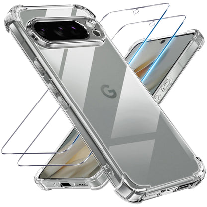 Tentoki Crystal Clear Protection Kit for Google Pixel 10 Pro XL - Case + 2 HD Glass