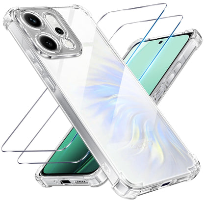 Tentoki Crystal Clear Protection Kit for Oppo Reno 14 - Case + 2 HD Glass