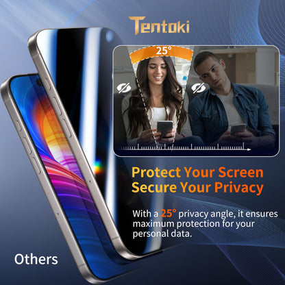 Tentoki Flash Fit Pro Privacy Glass for iPhone 15 Plus / 16 Plus - 2 Pack
